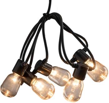 Konstsmide LED Partysnoer Transparant Amber 9.75m/40 lampjes Zwart