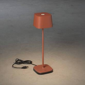 Konstsmide LED tafellamp Capri voor buiten, terracotta