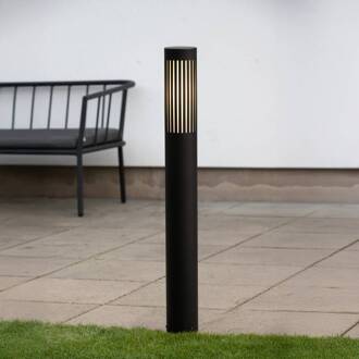 Konstsmide Tuinpadverlichting Pistoia, zwart, hoogte 95 cm, metaal, IP54 zwart, opaal