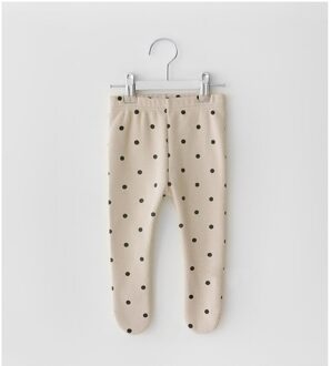 Koodykids Baby Meisje Jongen Broek Lente Herfst Baby Legging Wit Dot Baby Meisje Leggings Sokken Voeten Broek Lente 0-2 Jaar Beige / 12m