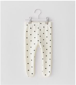Koodykids Baby Meisje Jongen Broek Lente Herfst Baby Legging Wit Dot Baby Meisje Leggings Sokken Voeten Broek Lente 0-2 Jaar wit / 6m