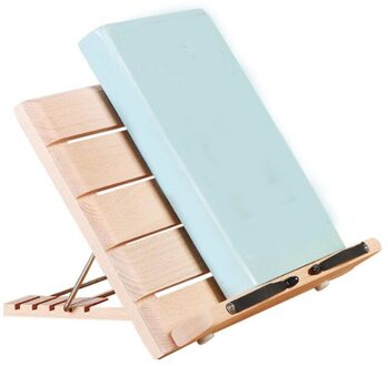 Kookboek Stand Bonus een Telefoon Houder, hout Verstelbare & Opvouwbaar Reading Document Boek Houder voor Tablet PC Textbook/Recept/Ipad