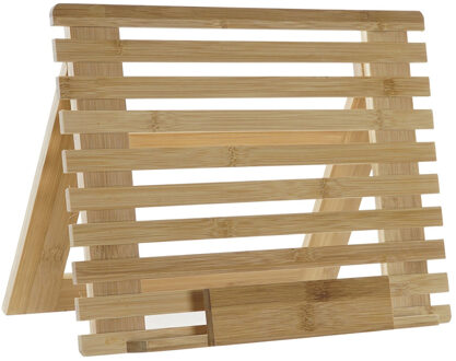 Kookboek/tablet standaard bamboe 33 x 20 cm