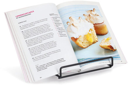 Kookboekstandaard/houder - metaal - zwart - opvouwbaar