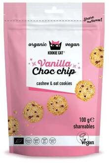 Kookie Cat Biologische - Mini Cookies - Vanilla Choc Chip - 100 gram