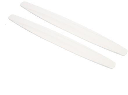 Koolstofvezel Auto Edge Anti-Collision Strips 2 Pcs Suv Bumper Protector Auto Hoek Guard Scratch Bar Anti-wrijven Schrapen wit