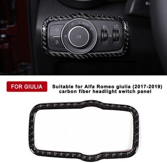 Koolstofvezel Auto Interieur Decoratie Voor Alfa Romeo Giulia Venster Knop Panel Versnellingspook Panel Binnendeur Kom sticker headlight switch