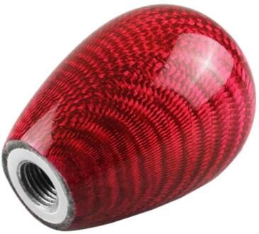 Koolstofvezel Auto Pookknop Pookknop Universele Pookknop Met Draad Handmatige Transmissie Shifter Lever Rood