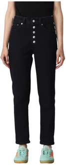 Koons Straight Jeans - Tijdloze en veelzijdige stijl Dondup , Black , Dames - W27