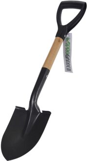 Koopman Metalen Schep met Houten Steel, 68 cm