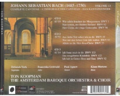 Koopman Ton & The Amsterdam Baroque Orchestra - Complete Bach Cantatas Vol. 13