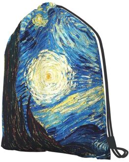 Koord Tassen Sterrennacht Schilderen Trekkoord Rugzak Cinch Bag String Tassen