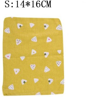 Koord Tassen Voor Vrouwen Katoen Linnen Leuke Reizen Kleine Doek Cosmetische Schoenen Make Toilettas Wash Bag Organizer Pocket geel S