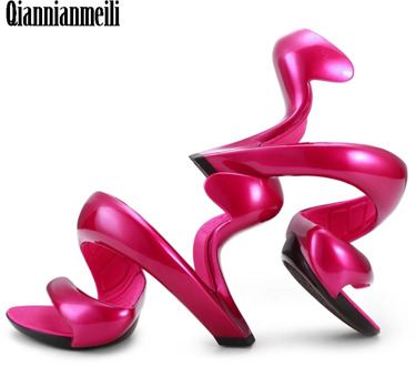 Koovan Women Sandals 2020 Summer New Fashion Bottomless Snake High Heels Platform Sandals Shoes Woman Wedding Shoes Women Pumps