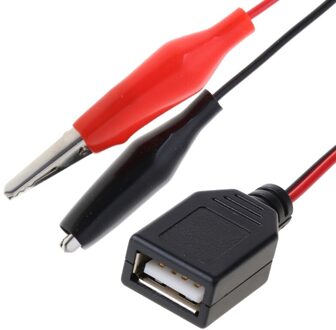 Koper Alligator Clips Met Draad Vrouwelijke Usb Connector Meetsnoeren Krokodil Klem U7EA