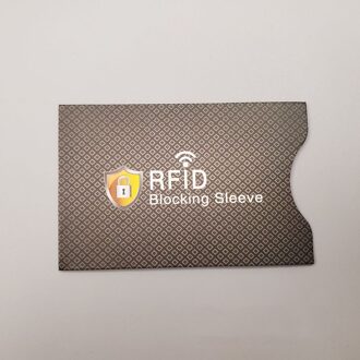 Koper Credit Card Protector Voor Bankkaart Portemonnee Lock Mouwen Identiteit Anti-Diefstal Beschermhoes Voor Kaarten zwart
