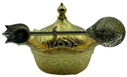 Koper Suikerpot Met Lepel Set Goud