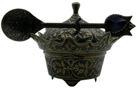 Koper Suikerpot Met Lepel Set zwart