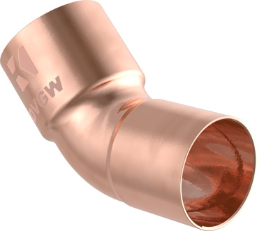 Koperbocht 45°, blank, 28 mm, 1 socket (5040) - 989145055