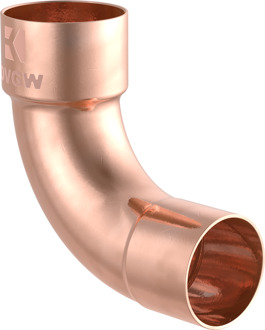 Koperbocht 90°, blank, 18 mm, 1 socket, (5001a) - 989024017