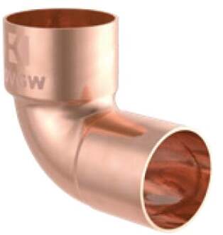 Koperen bocht 90°, blank, 18 mm, 1 socket (5092) - 989263017