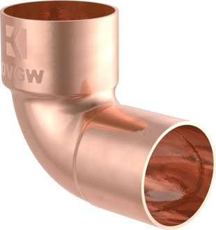 Koperen bocht 90°, blank, 22 mm, 1 socket (5092) - 989264055