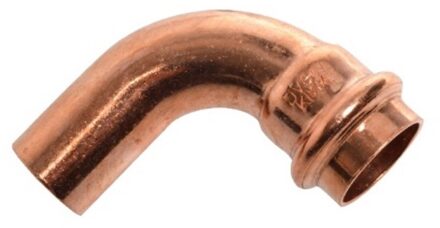 Koperen bocht 90°, blank, 22 mm, 1 socket, (P5001) (10x) - 988611460