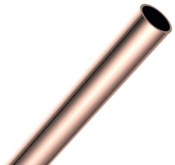 Koperen buisstaaf 2,5 m, blank, 12 x 1 mm - 9859120012