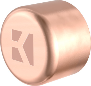 Koperen eindkap, blank, 22 mm, 1 socket (5301) - 989204055