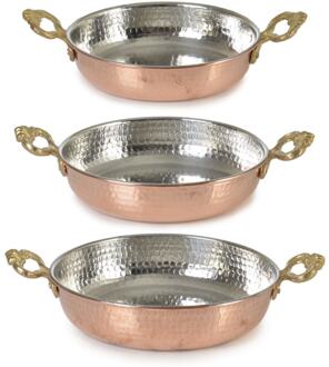 Koperen Pan 3 Pcs Koperen Pan Sahan Set Koperen Omelet Ei Pan
