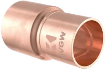 Koperen reduceerkoppeling, blank, 22 mmA x 15 mm, 1 socket, (5243) - 989074017