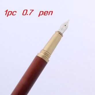 Koperplaat pen messing Rood hout golden Gothic parallel art body Platte Tip Vinyl kalligrafie Vulpen 0.7 pen