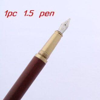 Koperplaat pen messing Rood hout golden Gothic parallel art body Platte Tip Vinyl kalligrafie Vulpen 1.5 pen