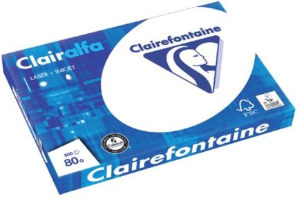 Kopieerpapier Clairefontaine Clairalfa A3 80gr wit 500vel