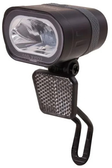 koplamp Axendo XDO led 40 Lux 50 mm dynamo zwart