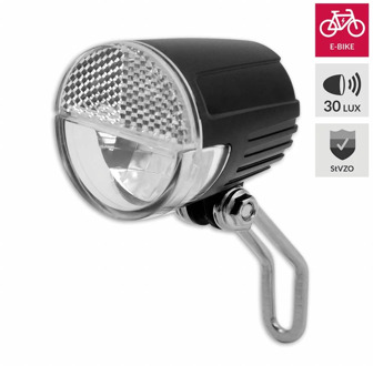 koplamp e-bike led 30 lux zwart Rood