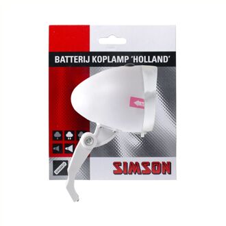 koplamp Holland led batterij voorvork wit