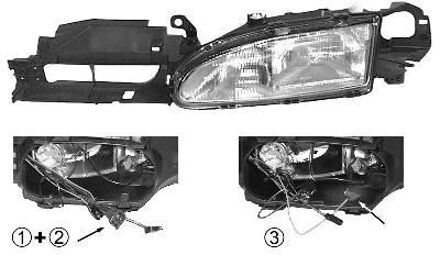 KOPLAMP LINKS tot '10/94 +ELEKTRISCHREG. 2XH1