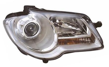 KOPLAMP RECHTS 2 X H7 Chrome inclusief STELMOTOR