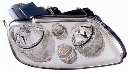 KOPLAMP RECHTS MET KNIPPERLICHT 2 X H7 Chrome met motor