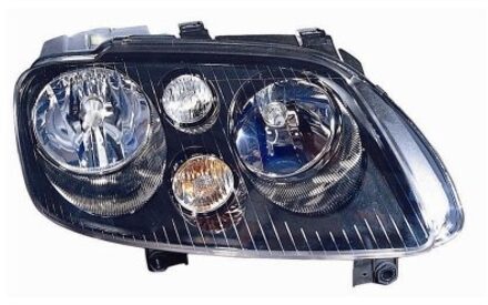 KOPLAMP RECHTS MET KNIPPERLICHT 2 X H7 Chrome/ZWART