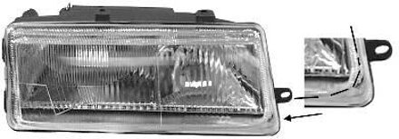 KOPLAMP RECHTS vanaf '96 +/- ELEKTRISCH