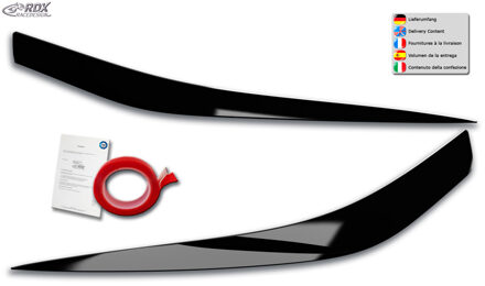 Koplampspoilers passend voor Kia Ceed (CD) & ProCeed (CD) 2018- (ABS Glanzend Zwart) RDKKA06B