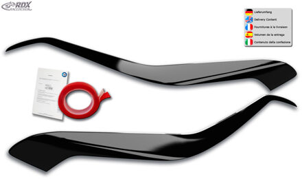 Koplampspoilers passend voor Kia Sportage 2015-2022 (ABS Glanzend Zwart) RDKKA04B