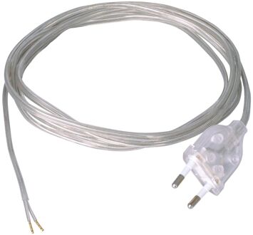 Kopp Aansluitkabel+ Euro Stekker 2m Transparant