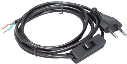 Kopp Aansluitsnoer Met Eurostekker Zwart 2 Meter