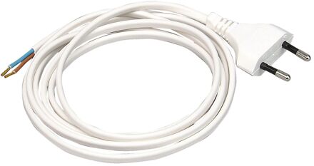 Kopp Aansluitsnoer + Euro Stekker 2m Wit