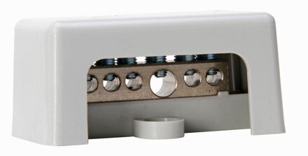 Kopp Aardingsrail 1x25mm² + 5x6mm² + Afdekking Wit