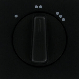 Kopp Afdekplaat/Centraalplaat - Athenis HK07 - 3 Standen Schakelaar/Ventilatorschakelaar - Mat Zwart