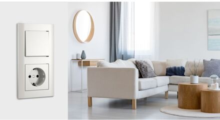 Kopp Afdekraam - Athenis - 1-voudig - Helder Glans Wit